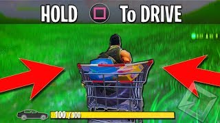 HOW To DRIVE in FORTNITE BATTLE ROYALE! DRIVING CARS COMING SOON! (NEW SHOPPING CART VEHICLE UPDATE)