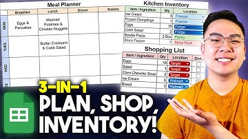 EASY Meal Planner, Inventory & Shopping List! *GOOGLE SHEETS TUTORIAL*