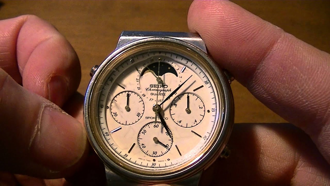 How I restored a Seiko 7A48-5000 Men's Quartz Chronograph Quartz Wrist  Watch with Moonphase - YouTube