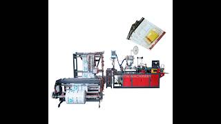 Automatic POD courier bag making machine with double glue and sheet film folder for polymailer