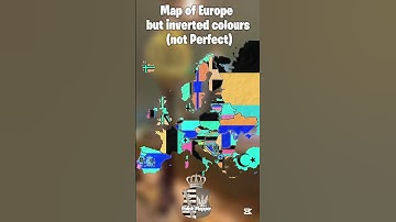 Map of Europe but inverted colours