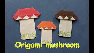 Origami mushroom | Оригами гриб из бумаги