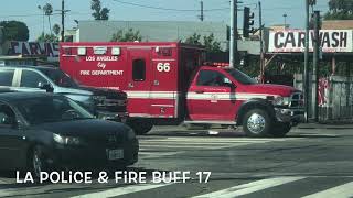 LAFD NEW RESCUE 66 TRANSPORTING WITH LAPD