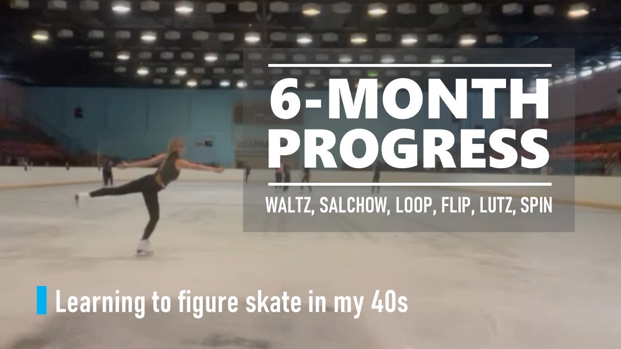 6Month Adult Figure Skating Progress Waltz, Salchow, Loop, Flip, Lutz