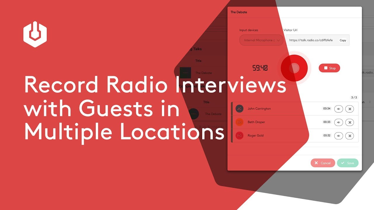 Radio Player for Record, Talk Show, Interviews Celebrity and