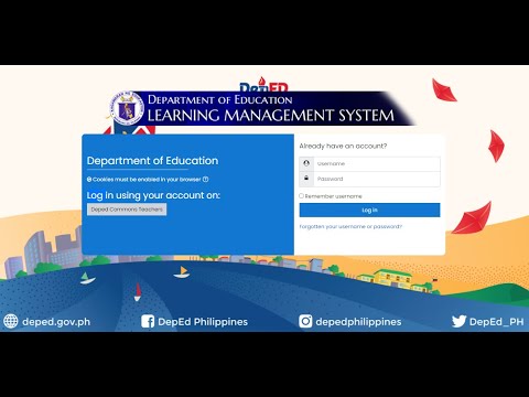 How to log in on DepEd LMS Website