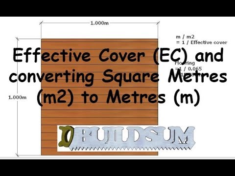 Effective Cover and converting Square Metres to Metres