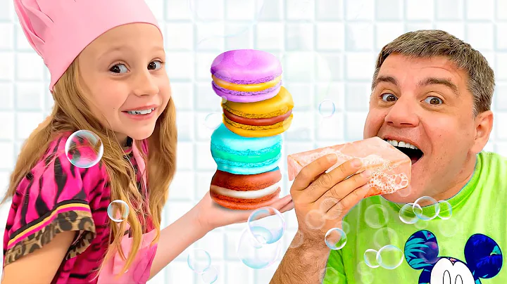 Nastya nấu ăn cho bố. Các hoạt động vui vẻ dành cho gia đình. Truyện mới dành cho trẻ em