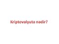 Kriptovalyuta nədir? Bitcoin nədir? Loru Dildə