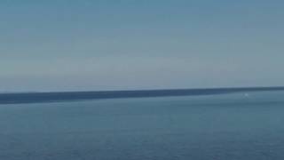 1050712在北海道大沼國道的榮濱眺望JR函館本線的火車,以及駒之岳與內浦灣