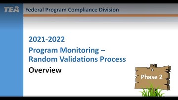 Random Validation Phase 2 Process Overview