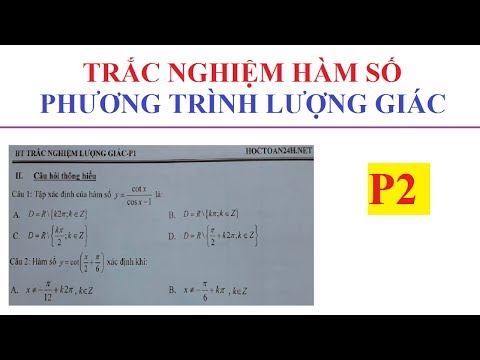 BÀI TẬP TRẮC NGHIỆM HÀM SỐ LƯỢNG GIÁC, PHƯƠNG TRÌNH LƯỢNG GIÁC BẰNG CASIO– P2
