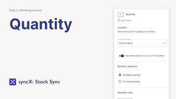 Add/Update Quantity in syncX: Stock Sync (Column Matching)