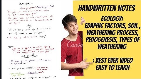 Edaphic factors ; SOIL DEFINITION , WEATHERING PROCESS , PEDOGENESIS