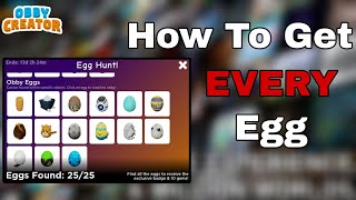 How To Get EVERY Egg In Obby Creator Egg Hunt 2024 (Quick & Simple Guide)