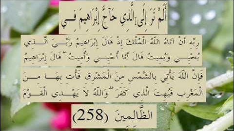 القران الكريم سورة البقرة الاية 258