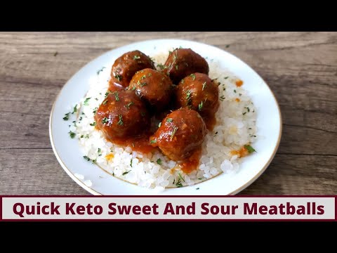 Quick and Easy Keto Sweet and Sour Meatballs (Nut Free and Gluten Free)