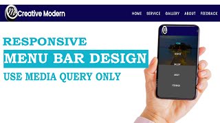 Responsive Menu Bar Design with HTML and CSS | HTML and CSS Responsive Navbar