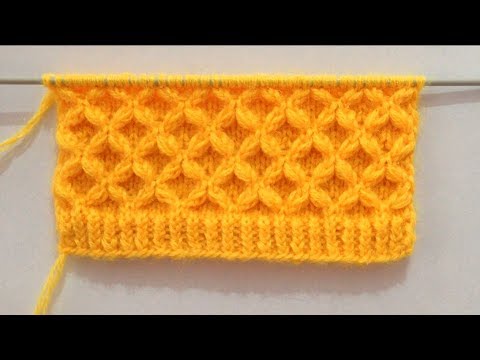 Beautiful Flower Knitting Stitch Pattern For Gents/Ladies Sweater - YouTube