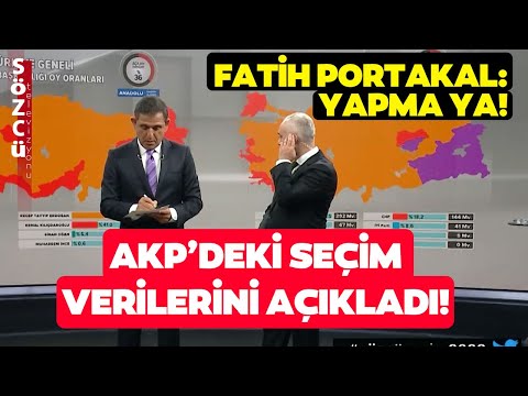 Fatih Portakal AKP'deki Son Dakika Seçim Sonucu Verilerini Açıkladı! İşte Şaşırtan Sonuç