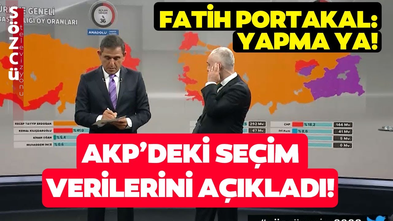 ⁣Fatih Portakal AKP'deki Son Dakika Seçim Sonucu Verilerini Açıkladı! İşte Şaşırtan Sonuç