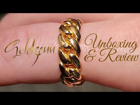 Yellow Gold 8 mm Cuban Link Ring Band