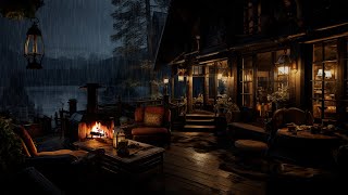 Tranquil Waters| Soothing Rain And Crackling Fire For Restful Sleep Helps Relax And Relieve Stress