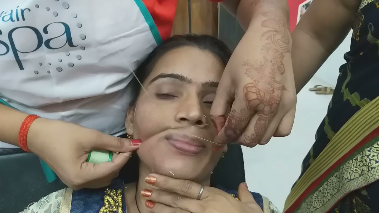 asmr face waxing and upperlipe chin threading