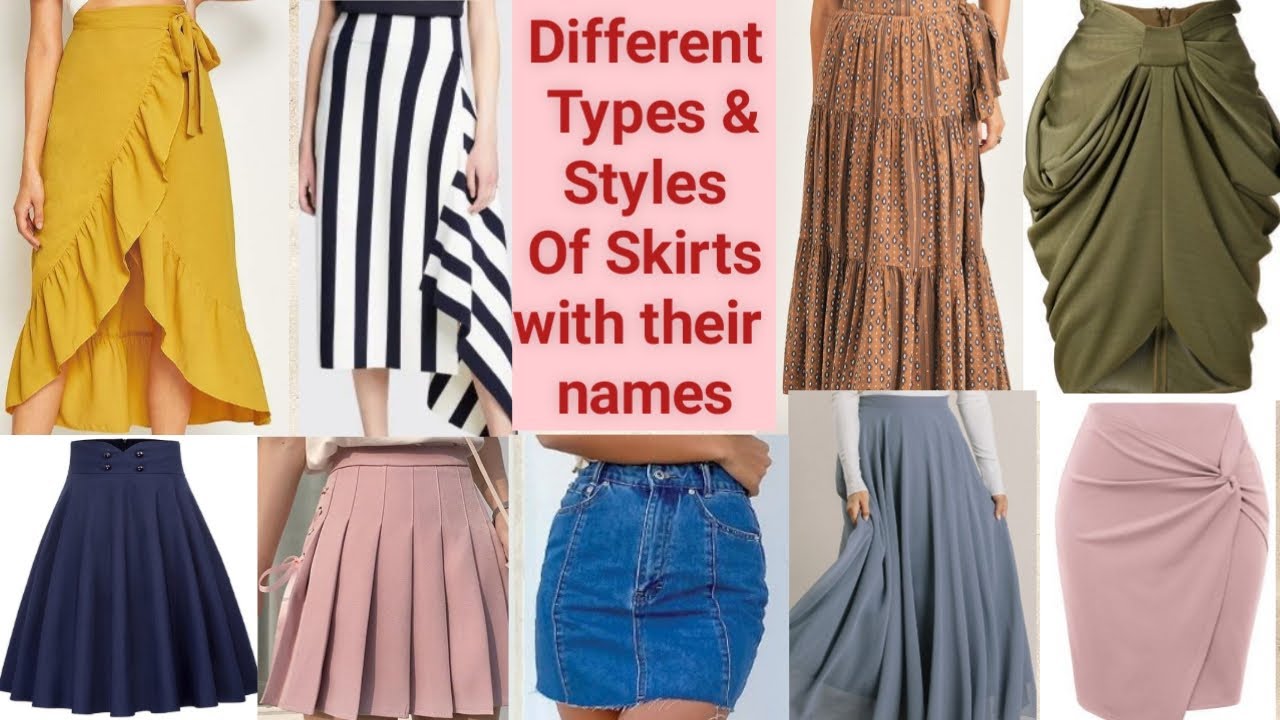 Different Types Of Skirt Designs With Their Names/ Different Skirt ...