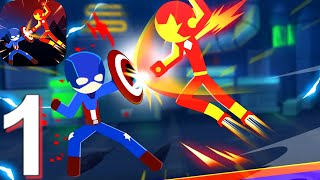 Super Stickman Heroes Fight - استعراض أسلوب اللعب الجزء 1 (Android, iOS) screenshot 3