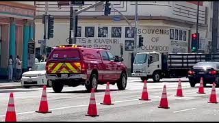 LAFD Battalion 5 Responding to Gas Leak