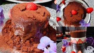 Molten Chocolate Cake / Molten Tsunami Cake / เค้กช็อกโกแลต ลาวา / สอนการพรีเซ้นท์ ที่ว้าวมาก😱
