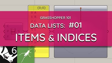 Grasshopper 101: Data Lists | #01 Introduction, Items and Indices