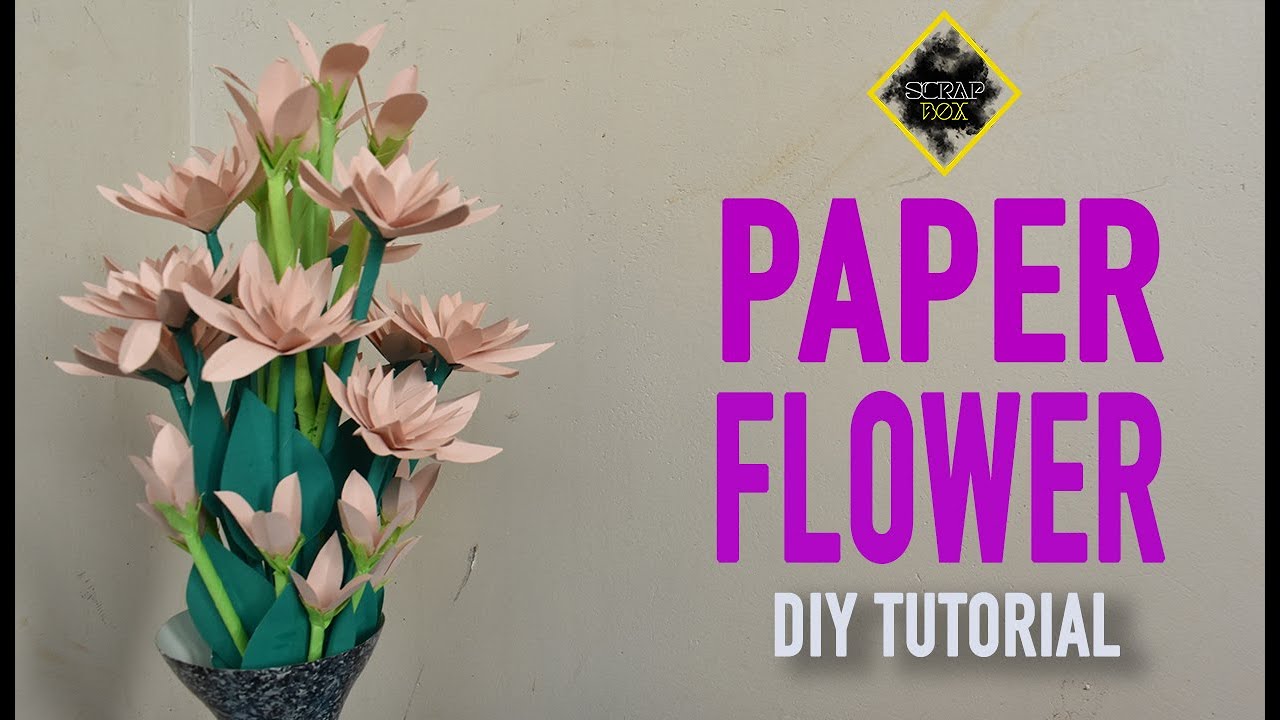 Easy and Beautiful Paper Flowers | Paper Craft | DIY Home Decor | SCRAPBOX
