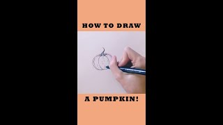 How to draw a pumpkin 🎃 SO EASY!