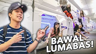 Surviving 24 HOURS In A Capsule Hotel!! | Ranz and Niana