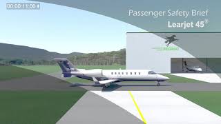 Bombardier Learjet 45 Animated Passenger Safety Briefing Video
