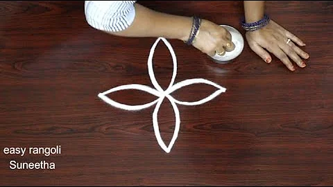 2 Simple Navarathri kolam rangoli🌸easy Navarathri muggulu🌸3 dots beautiful Dassara rangoli designs