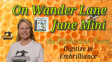 Snapplique Digitizing with Embrilliance On Wander Lane June Mini, The Stitchuation Room, 3 May 24