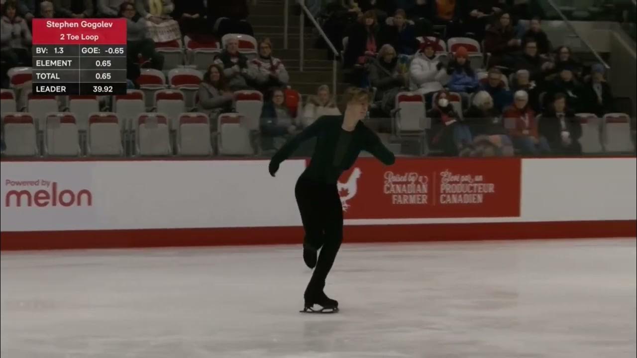 2024 Canadian National Skating Championships. Men SP. Stephen Gogolev