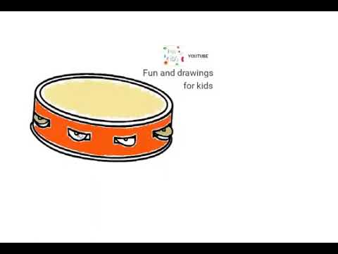 Hvordan tegne en tamburin