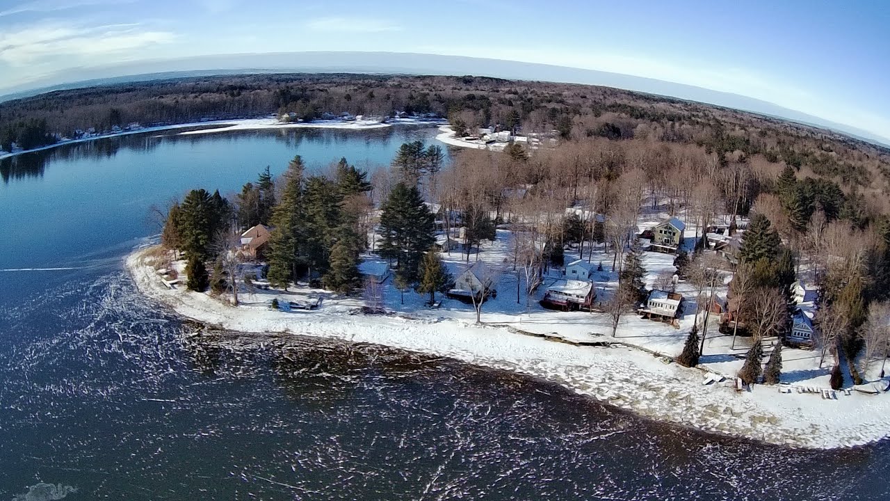 Winter Galway Lake Drone Clips YouTube