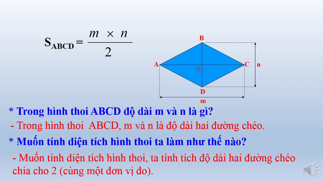 Toán Khối 4 - Bài 2 : Diện Tích Hình Thoi - Giáo Viên Thực Hiện: Võ Thị Như  Nguyệt - Youtube