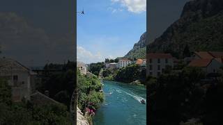 View From Historical Bridge in Mostar, Bosnia and Herzegovina balkan travel balkantrip nature