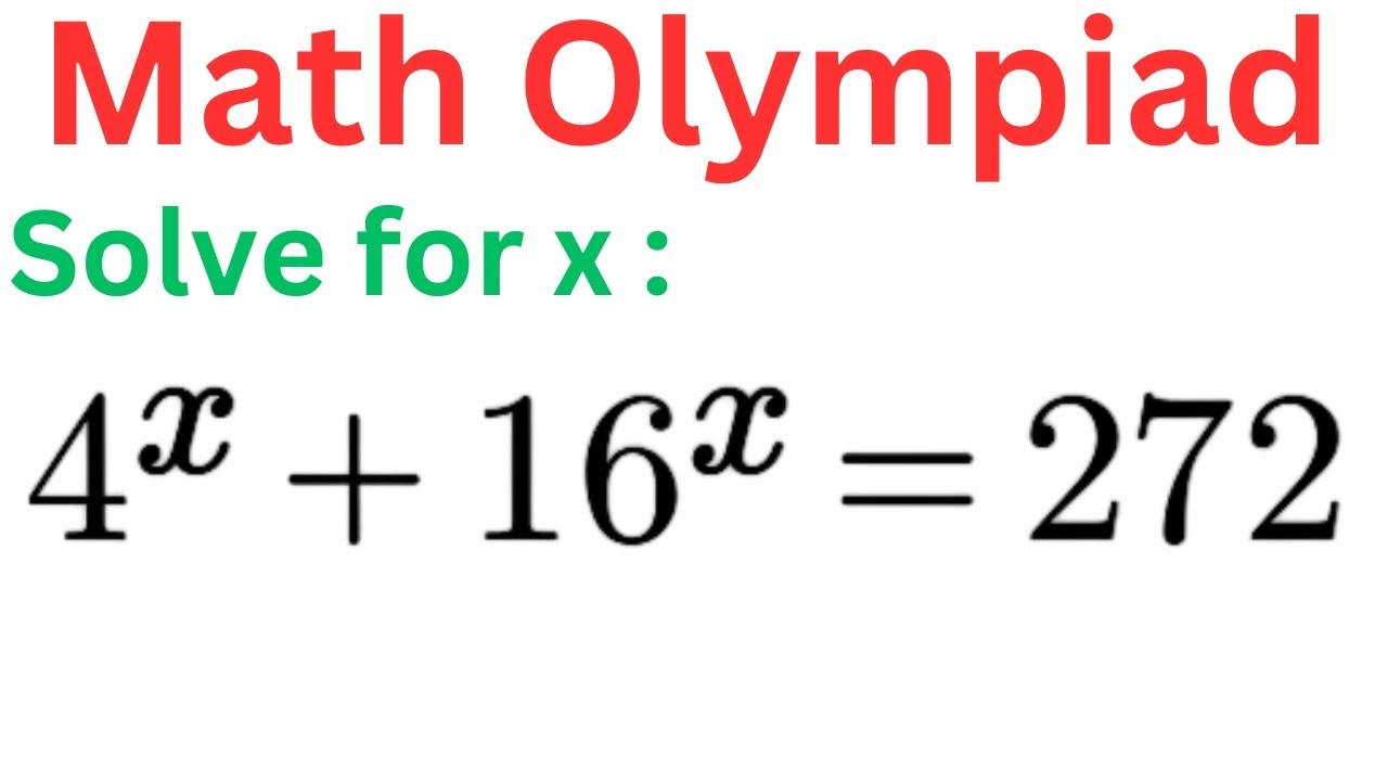 How to solve Exponential Equation question | Can you Find value of x ...