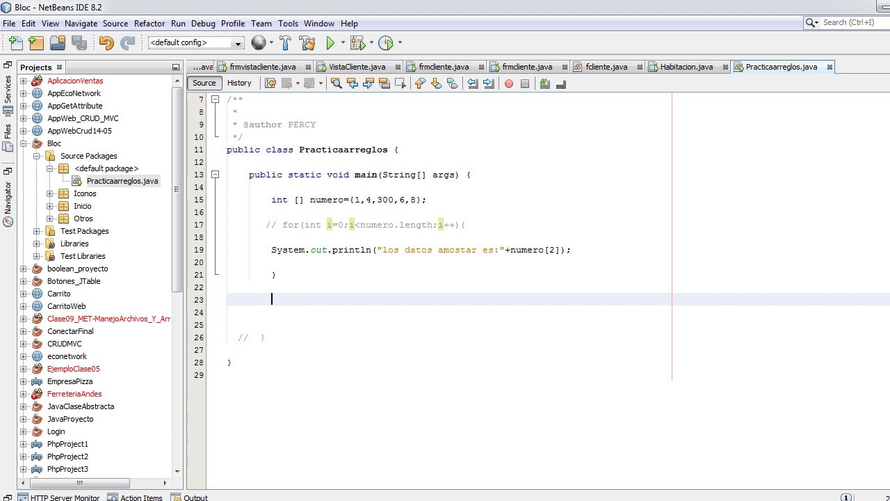 Array en java fácil usando for - YouTube