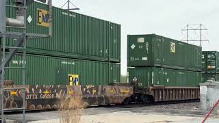 Cedar Rapids Fly By. UP 5578, 8704 Intermodal Train