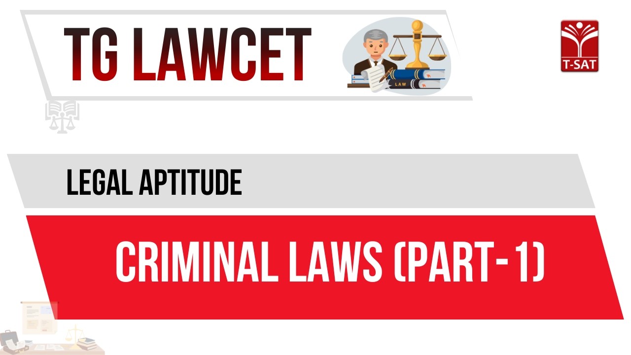 TG LAWCET | Legal Aptitude - Criminal Laws (Part-1) | T-SAT