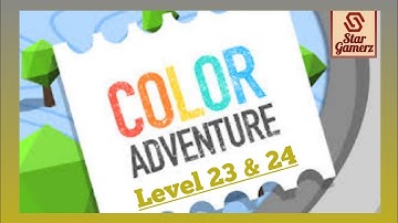 Color Adventure : Level 23 & 24 | Draw the Path & Pass All Tricky Obstacles in this 3D Game