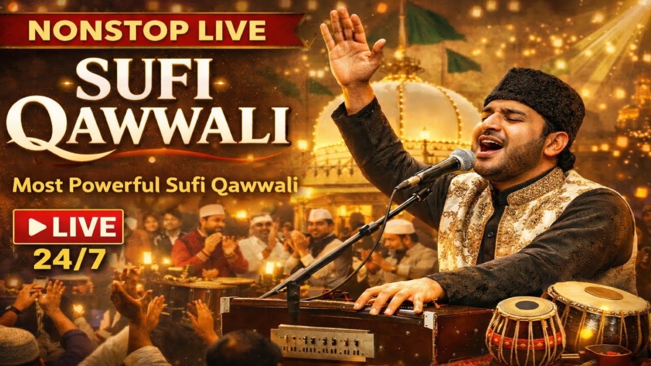 🔴LIVE Sufi Qawwali 🕌 | Noor-e-Qawwali | Sukoon Bhari Night Sama